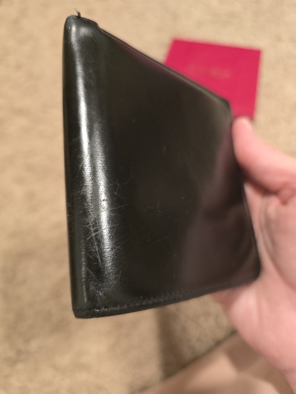 Cartier Bifold wallet Cards Case Holder Black Leather Logo With Box - Picture 9 of 15